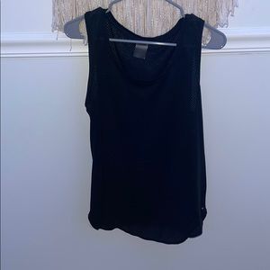 Black athletic tank top